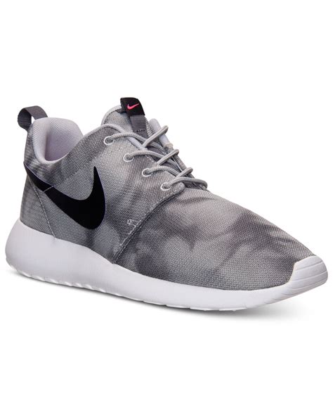 nike roshe run print w schuhe grau schwarz|Roshe running shoes for men.